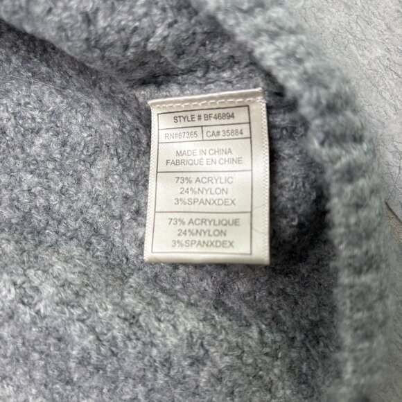 BB Dakota Waffle Stitch Crewneck Pullover Sweater Gray Size Medium - Picture 8 of 9